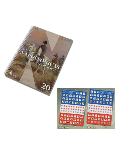 Juego mesa Batallas Napoleónicas en la Península + Fichas (Libro-Juego) + Dados personalizados Napoleón BNP (16) 46,00 €